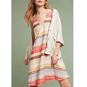 Anthropologie The Odells‎ Cody Ethnic Yarn V Neck dress